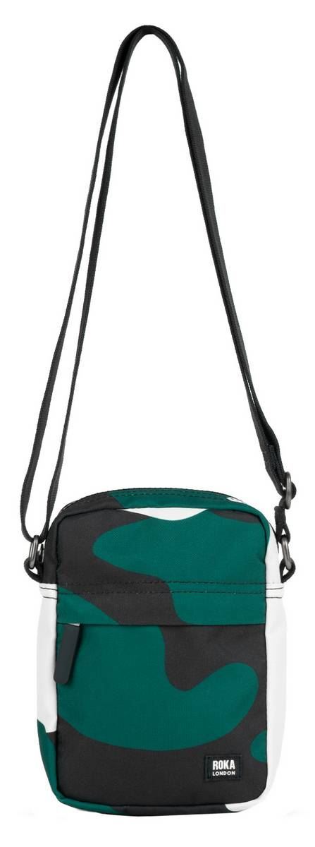 Roka Bond Urban Rose Camo Recycled Canvas Crossbody Bag Green