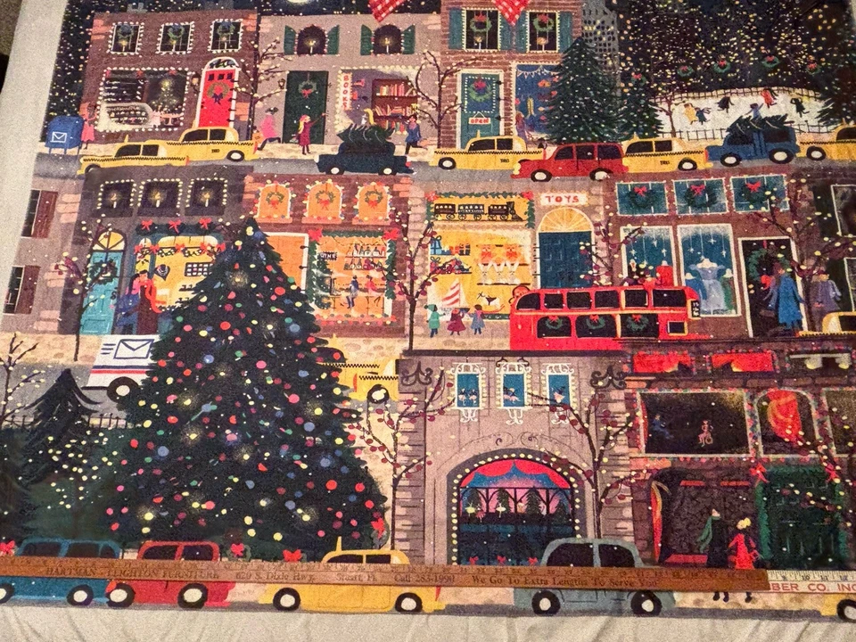 Joy Laforne Luces de Invierno Tela de Terry Colgante de Pared Artista Decoración 58-3/4”x 49-5/8” Foto 3 de 4