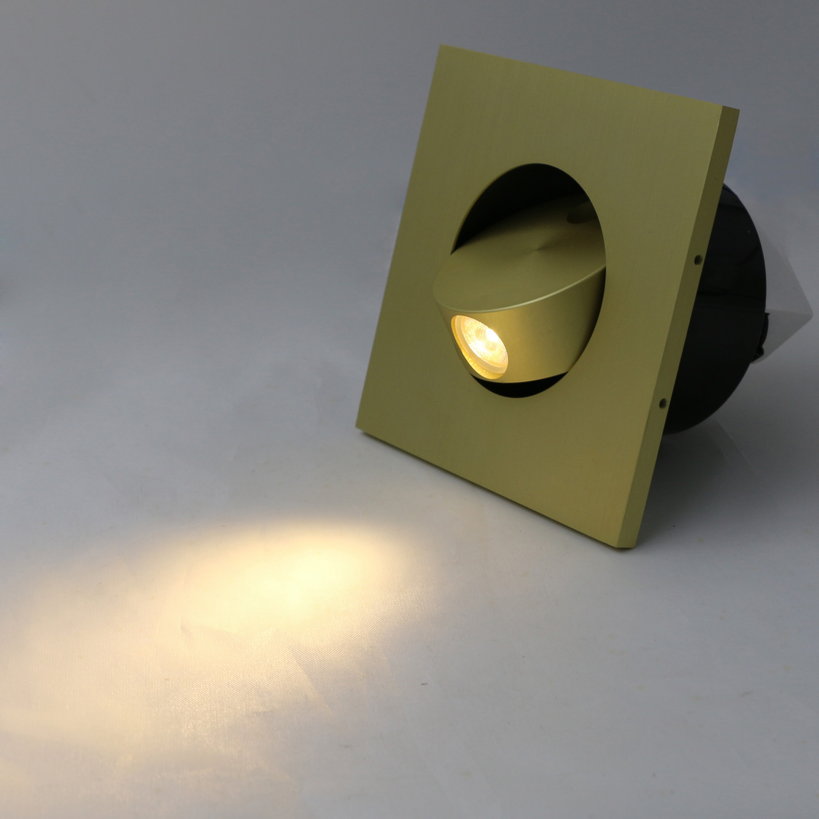 Square 3W LED Recessed Wall Light Rotate Headboard Reading Lamp Fixture ...