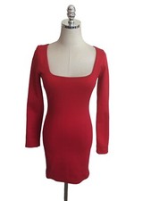 Lulus Mini Dress Women's Size XS Red Long Sleeve Back Zipper Closure