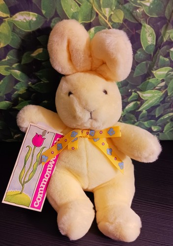 Peluche de conejo de Pascua vintage 9" amarillo Commonwealth Pascua primavera - Imagen 17 de 24