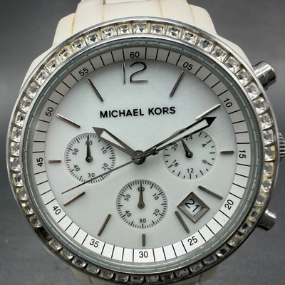 Michael kors Watch Women 40mm MOP Dial White Case Date  display picture 1