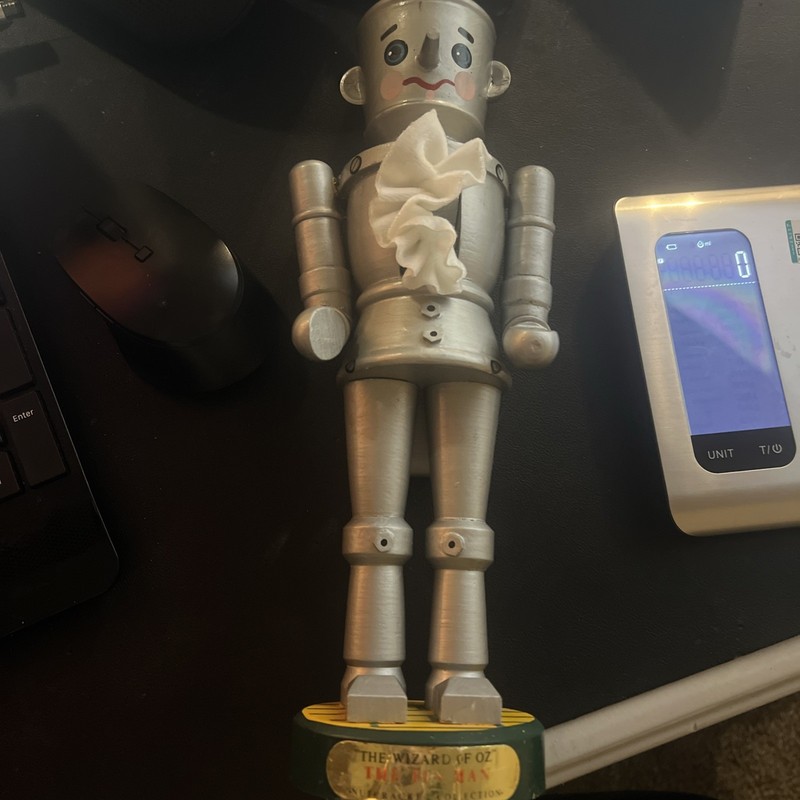 Vintage Wooden Wizard of Oz Nutcracker with Box Tin Man by Kurt S Adler