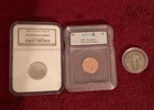 2005 S Proof Ocean View 5C, 1908 Rose Gold Plated 1C, Standing Liberty Quarter