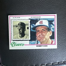 BOBBY COX 1978 TOPPS ATLANTA BRAVES MANAGER ROOKIE #93 NRMT BASEBALL CARD !. rookie card picture