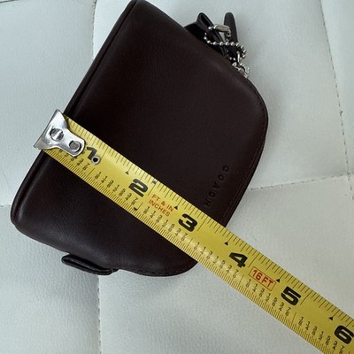 Coach Mahogany Leather Legacy Small Zip Cosmetic Coin Purse Case