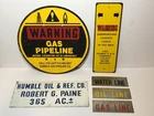 Vintage Lot Humble Oil Refining Co. Oil & Gas Sign Texas Man Cave Exxon Mobil