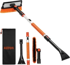 AstroAI 47.2" Ice Scrapers for Car Windshield, 3 Medium (47.2 inch), Orange 