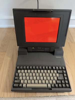 #ad #ad Toshiba T3100 Vintage Laptop Computer With Carry Case Old School Heavy $350.00