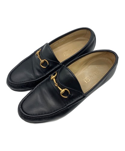 GUCCI Flat Shoes Women's Size 35.5 Black Leather - Photo 1/9