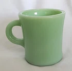 Vintage JADEITE Fire King C Handle MUG Thick Heavy Restaurant Ware Style