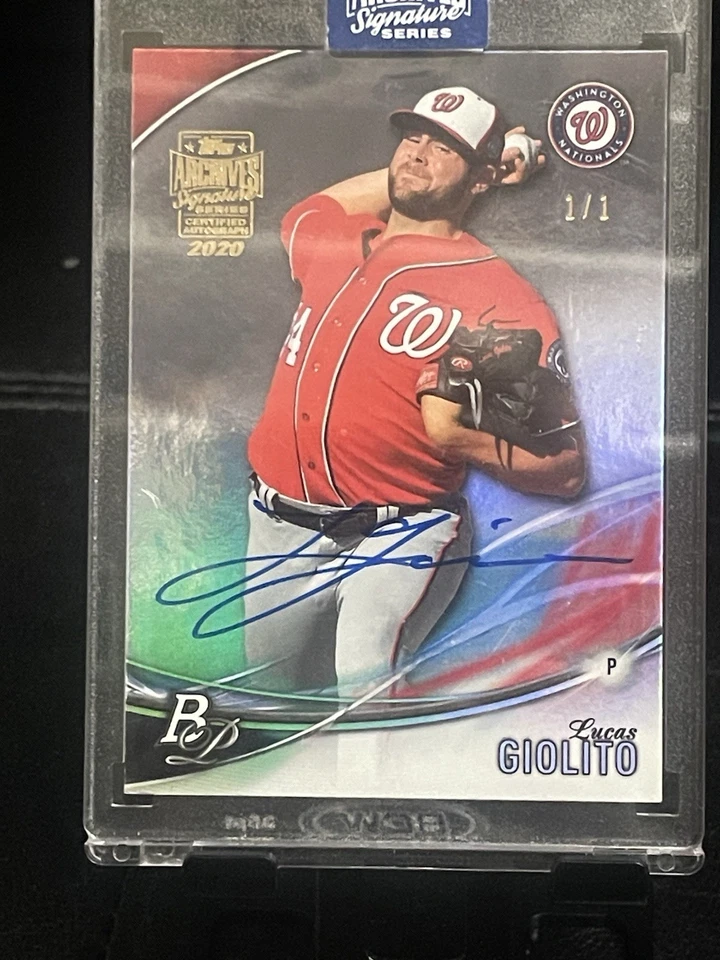 2020 Lucas Giolito Topps Archive Reserve ON CARD 1/1 AUTOGRAPH Encased Red Sox - Image 2 of 4