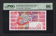 Netherlands 25 Gulden 1989 P100 Uncirculated Grade 66