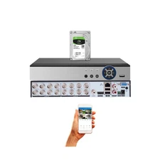 Evertech H.265 16 Channel Hybrid CCTV Digital Video Recorder with 4TB Hard Dr...