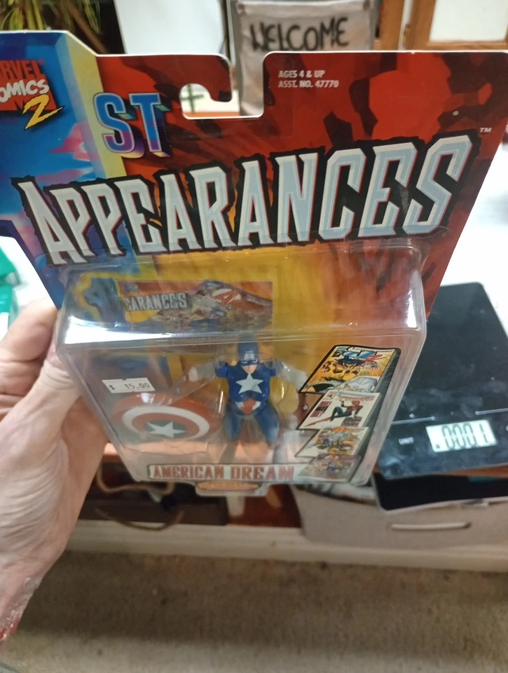 Figura ToyBiz 1999 exclusiva de 5" vistas previas de primera aparición Marvel American Dream Foto 4 de 4