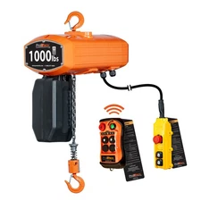 Prowinch 1000 lb 1 Speed Wireless Electric Chain Hoist 20 ft G100 Chain UL Cert.