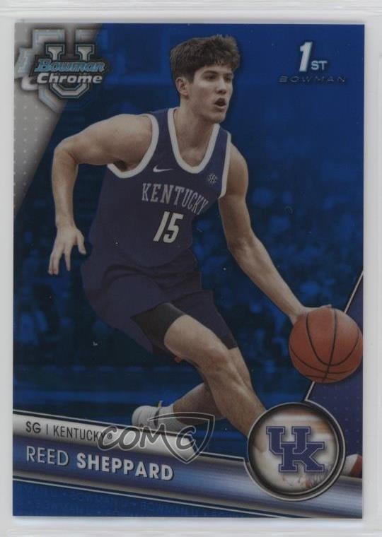 2023-24 Bowman U Chrome Blue Refractor 28/199 Reed Sheppard #45 0c9e
