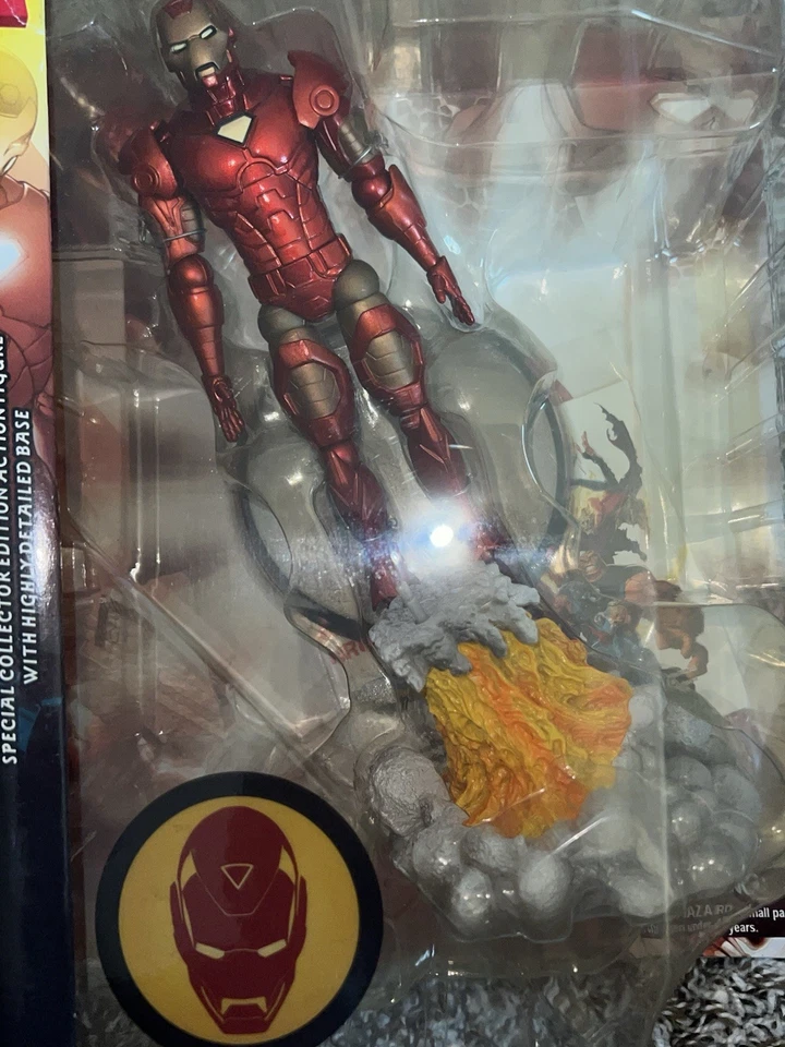 Figura de acción Iron Man Marvel Select 7" edición coleccionista Diamond Select Toys Foto 4 de 4