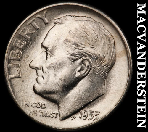 1955-D Roosevelt Dime- Silver Choice Gem Brilliant Uncirculated Luster #i8239
