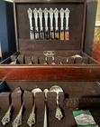 Wallace Grande Baroque Sterling Silver Flatware 65 Pc Service for 8 + Servers