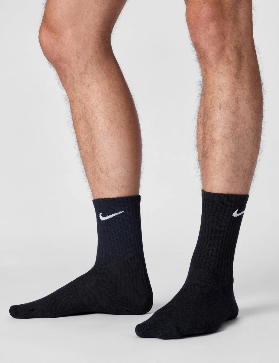 Nike Herren Everyday Lightweight Crew Trainings Socken, Schwarz, 42–46