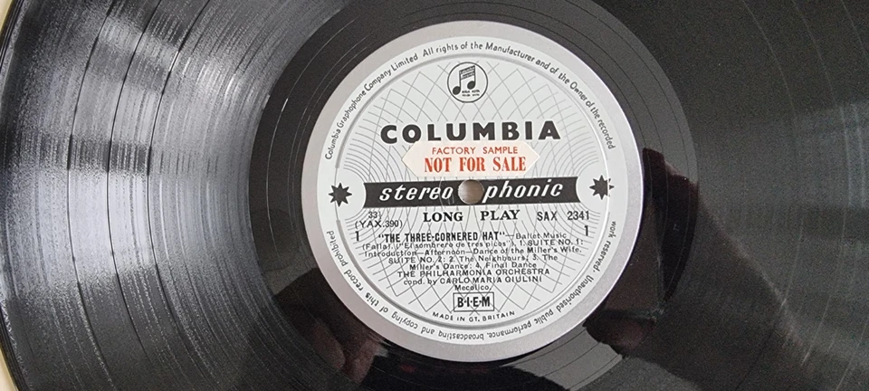 SAX 2341  Factory Sample  Falla Three Cornered Hat Daphnis Giulini NM B/S 1st - Image 2 of 3