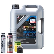 Motoröl 5W30 LIQUI MOLY Top Tec 4600 5L +MANN Ölfilter +Spülung +Cera Tec
