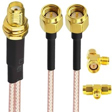 4G LTE Antenna Adapter Splitter Cable,SMA Female to Dual SMA Male Cable 15cm/6in