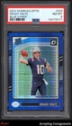 2024 Donruss Optic Blue Hyper #229 Drake Maye Rated Rookie RC PSA 8 NM-MT