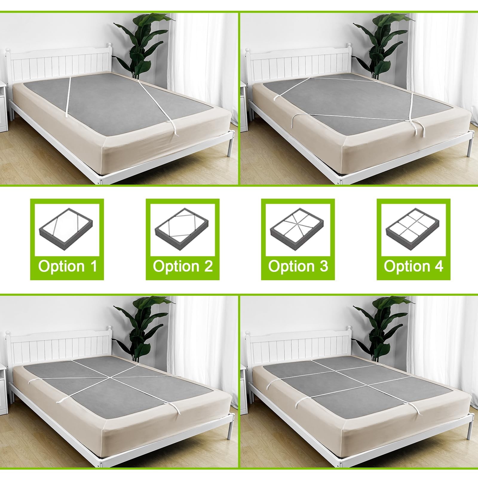 4-9 Inches Box Spring Cover Queen Size Taupe with Stretchy Fabric Bed Frame Cove