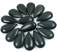 30x15mm Black Howlite Turquoise Briolette Teardrop Beads 15 