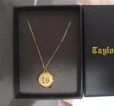 Taylor Swift Same Style TS Fire Seal Necklace Friendship Gift Without Box