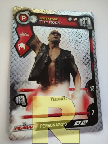 The Rock M 219 ® Carta Rara Holo Foil ® WWE Raw 2004 ® Italiano ® EX - Picture 2 of 4