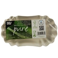 Papstar Einweg Pappschalen Serie Pure Oval Weiß 105 X 175 Mm 250 StüCk
