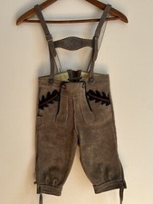 Vintage Lederhosen Boys 2-5 Adjustable Oktoberfest Germany Austria Moose