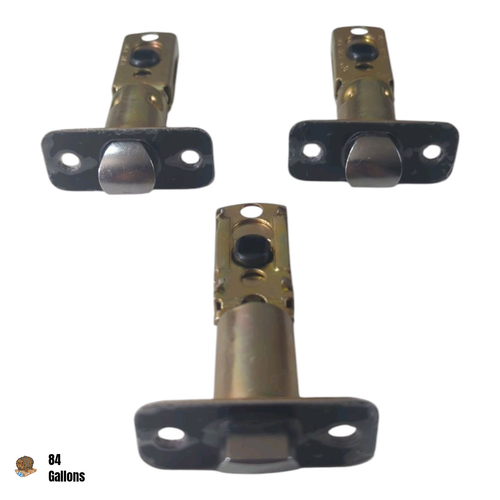 Paquete de 3 perillas de puerta de cristal vintage con cerradura de privacidad - elegantes negras mate - Imagen 9 de 12