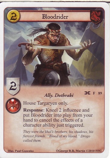Bloodrider AGoT LCG 1.0 Game of Thrones Mask of the Archmaester 89 | eBay
