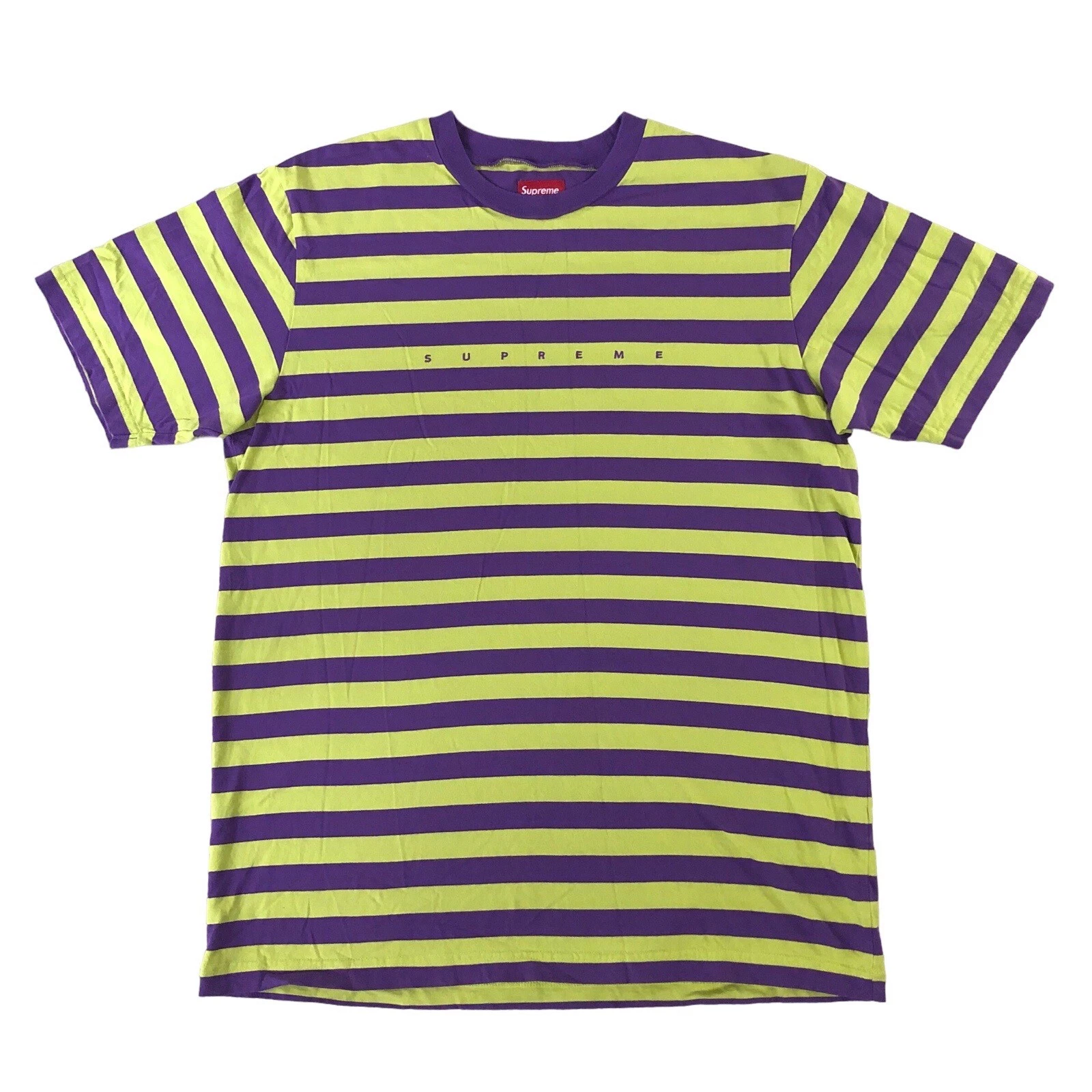 Tee shirt Supreme Bar Stripe violet homme taille L OG RARE