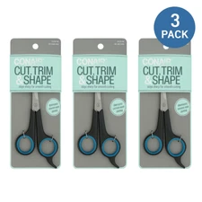 Conair Cut Trim & Shape Barber Shears 5.5in 3 Pack Diamond Blades New