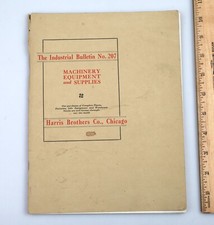 1920s Harris Brothers Co. Machinery Equipment Salvage Industrial Bulletin #207