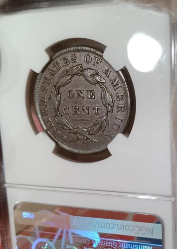 1834 Large cent, Small 8-Lg Stars-Medium Letters, N-1, Double Profile, NGC VF30 - Picture 5 of 5