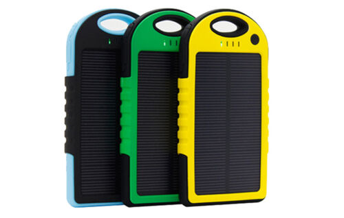 Slim Waterproof Dustproof Solar Power Bank For iPhone 11 Pro Max iPad 4 Air Mini - Photo 1/12