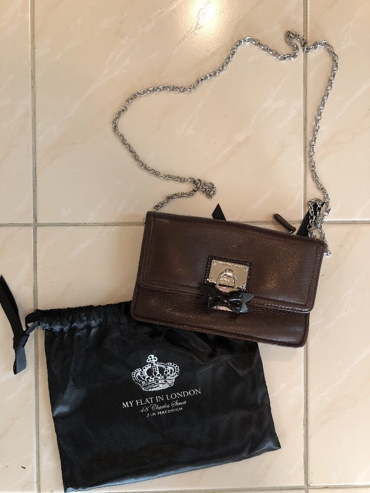 My Flat In London Brighton Brown Leather Flap Luxe Clutch/Purse Wallet Complete - Image 2 of 4