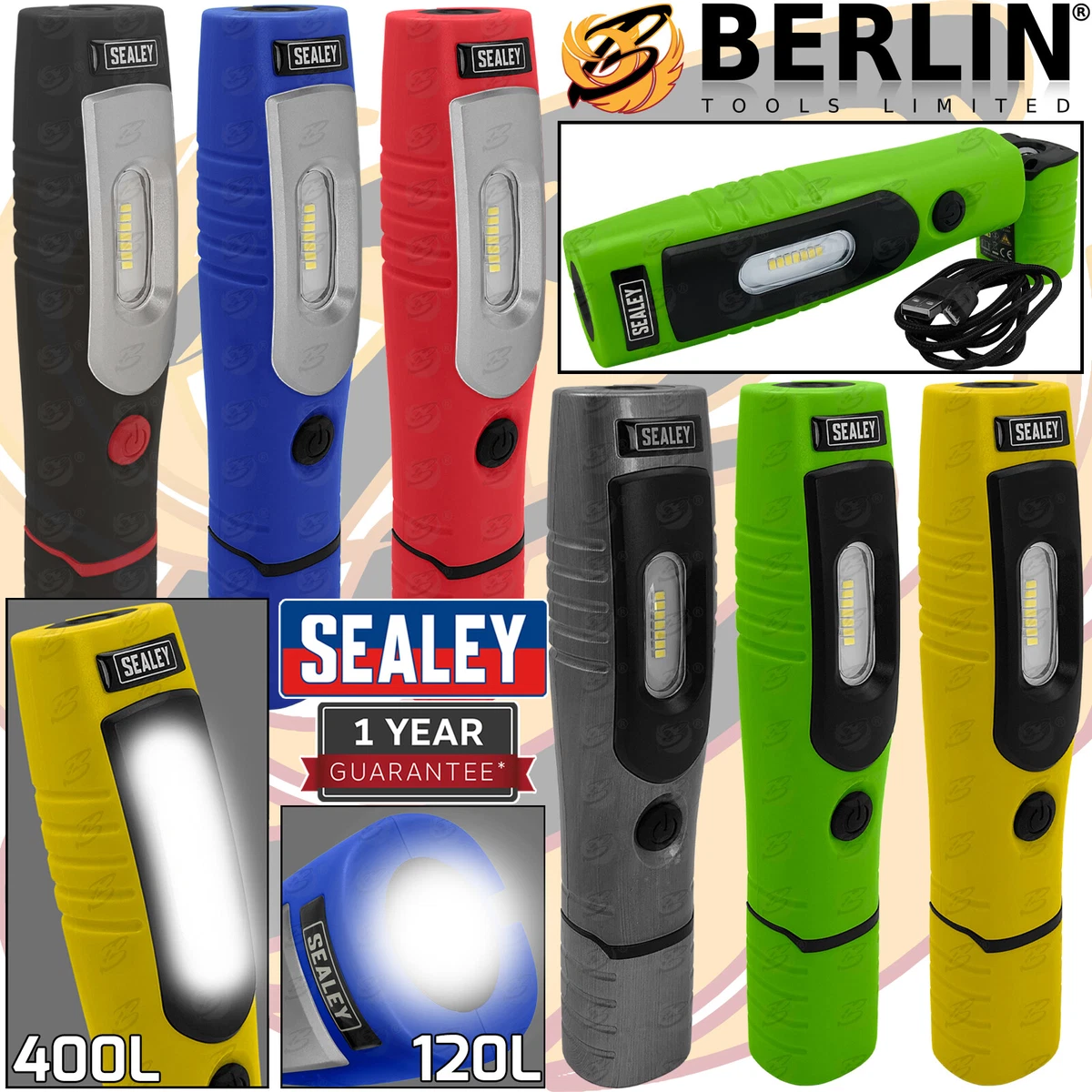 SEALEY SMD LED Work Light Torch Li Ion Rechargeable Cordless