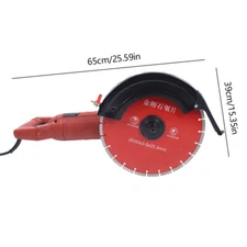 Electric 14 inch Circular Concrete Cut Off Saw Cutter Wet Dry Masonry Brick 3KW