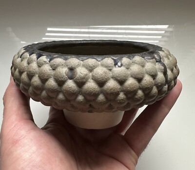 Bonsaischale, Steinware, naturfarben, experimentelles schwebendes Design, 14/7 cm,