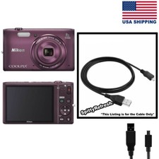 Nikon Coolpix S5300 Digital Camera USB Power Cable Transfer Replacement