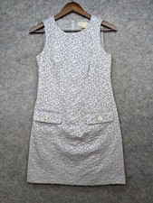 Michael Michael Kors Dress Womens 2 Gray Leopard Print Sleeveless Mini Sheath