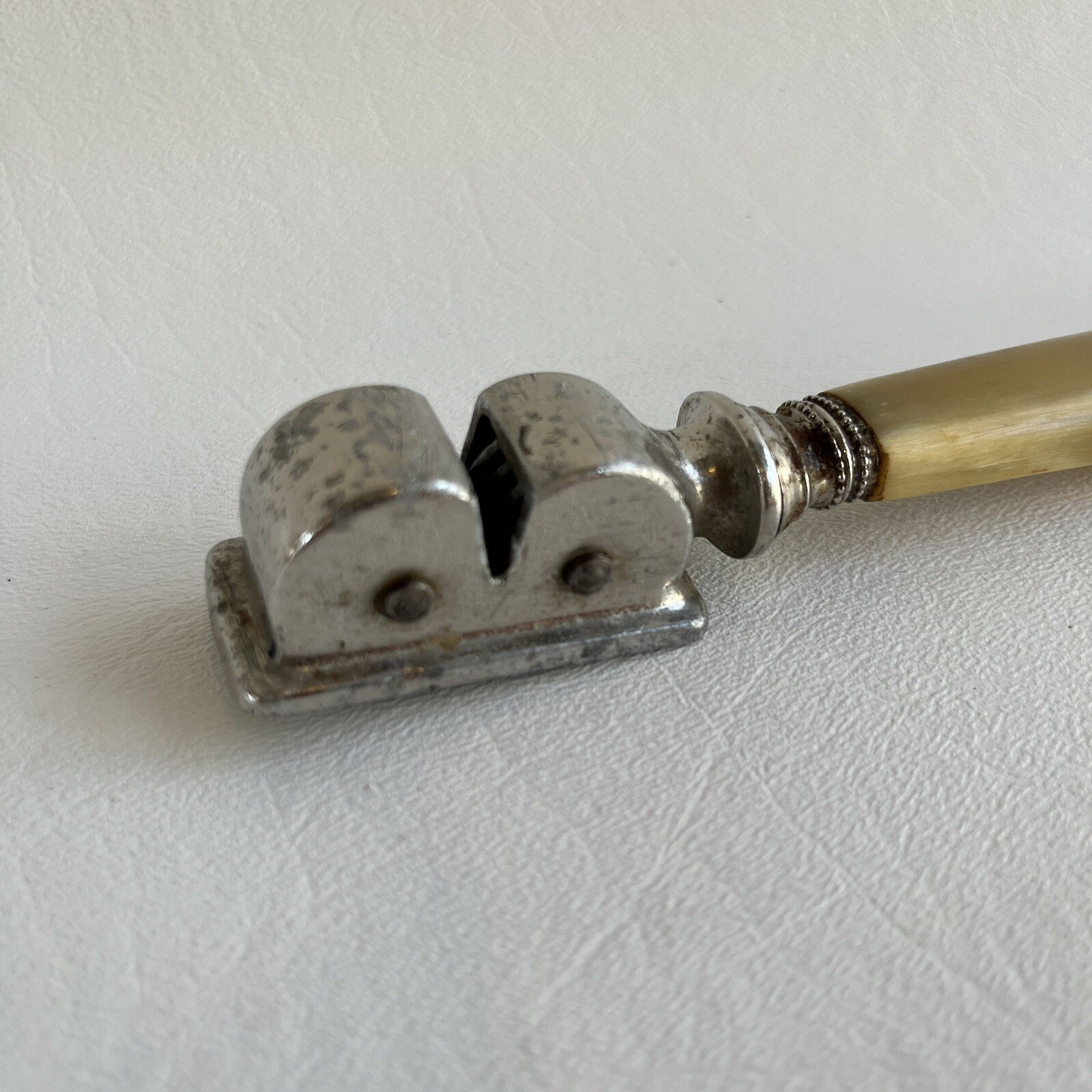 Antique Ylleiht Knife Sharpener, Horn Handle, Stainless Body, France ...