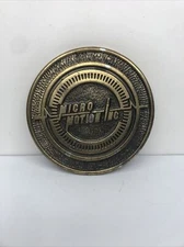 Vintage Micro Motion Inc Metal Belt Buckle Spec Cast 2.5in Made In USA